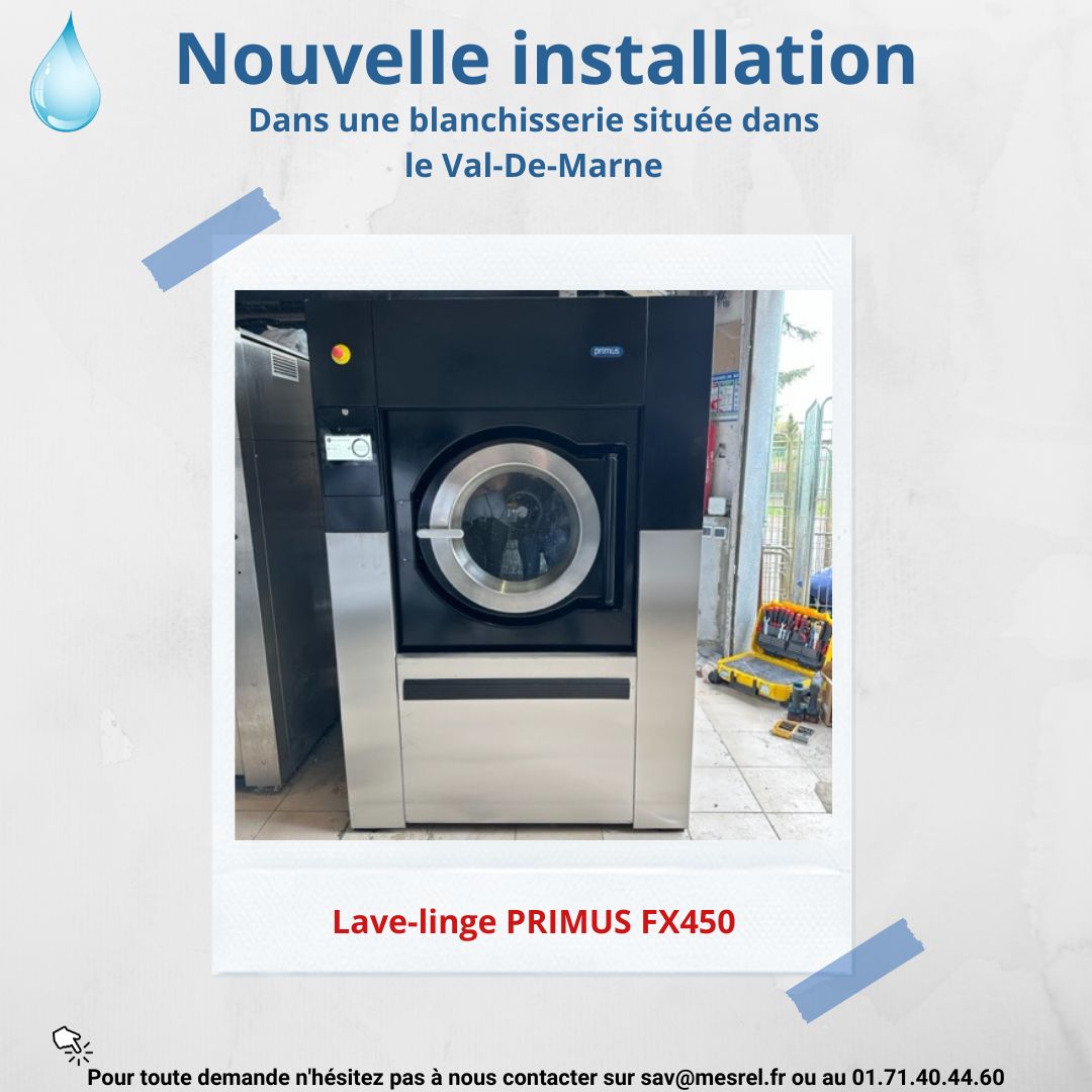 Installation PRIMUS dans une blanchisserie à Créteil