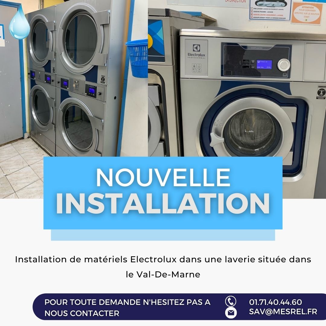 Nouvelle installation dans une laverie